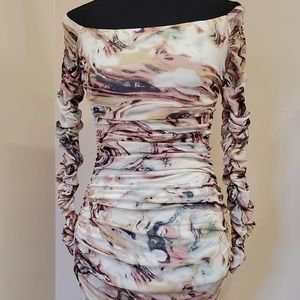 off the shoulder long sleeve dress